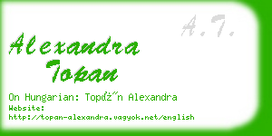 alexandra topan business card